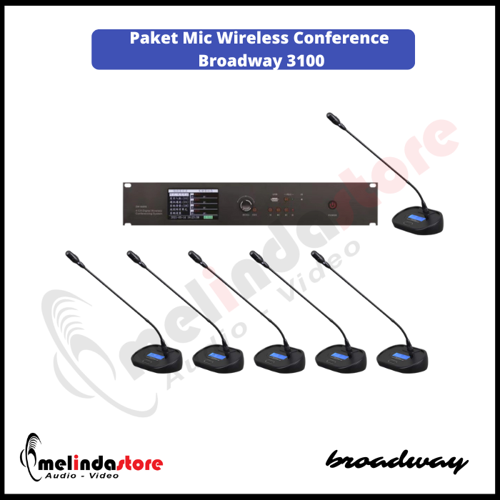 Mic Wireless Conference Broadway ZW3100 - 6 Mic